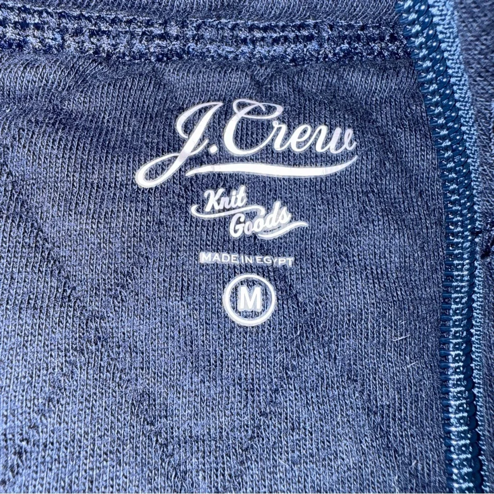 J. Crew Men's Dark Blue Quilted Zip-Up Pullover M